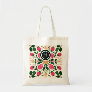 Tote Bag Aquarelle florale Boho Rose Dusty personnalisée