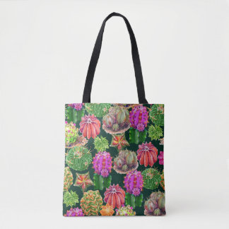 Tote Bag Aquarelle florale Cactus Motif sans couture