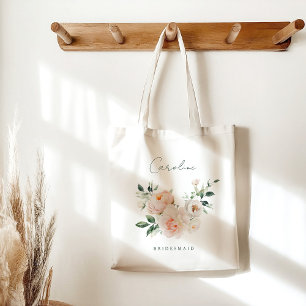 Tote Bag Aquarelle florale de pivoine floue Fête nuptiale p