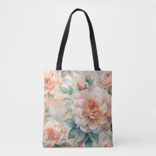Tote Bag Aquarelle florale de teint délicate