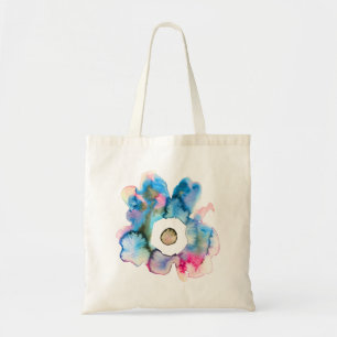 Tote Bag Aquarelle florale dessinée main art abstrait