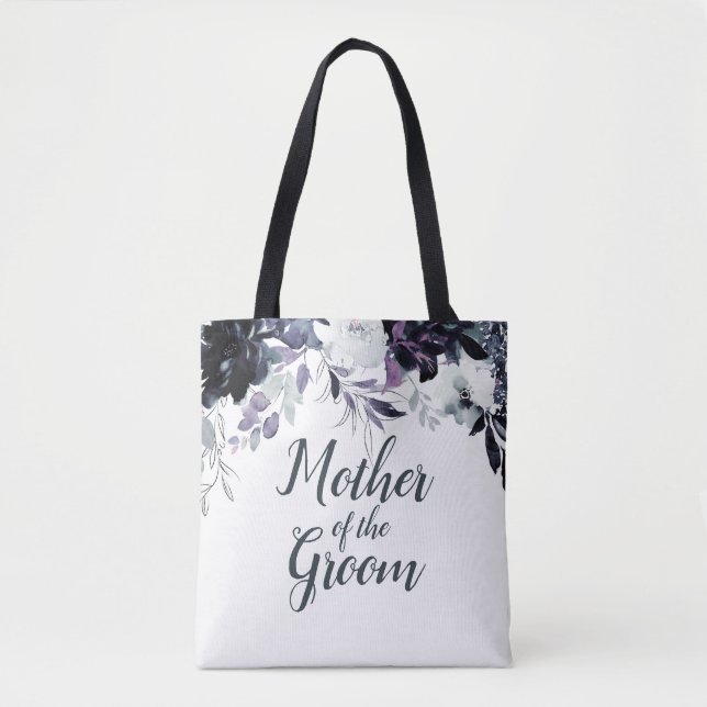 Tote Bag Aquarelle florale nocturne Mère de la chambre (Devant)