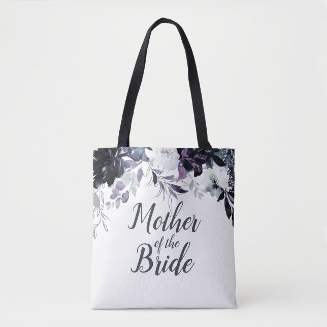 Tote Bag Aquarelle florale nocturne mère de la mariée (Devant)