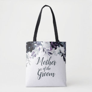 Tote Bag Aquarelle Florale Nocturne Mère du Marié