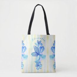 Tote Bag Aquarelle florale personnalisée