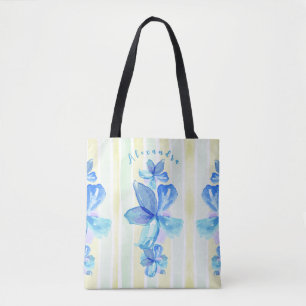 Tote Bag Aquarelle florale personnalisée