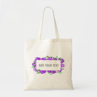Tote Bag Aquarelle florale personnalisée