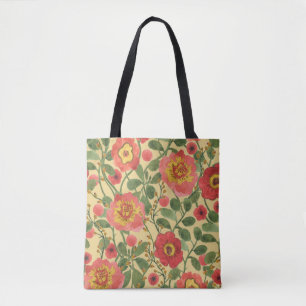 Tote Bag Aquarelle florale rétro : Élégance intemporelle