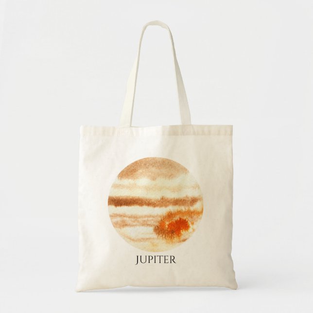 Tote Bag Aquarelle Fourre-tout de planète de Jupiter (Devant)