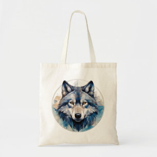 Tote Bag Aquarelle géométrique Wolf
