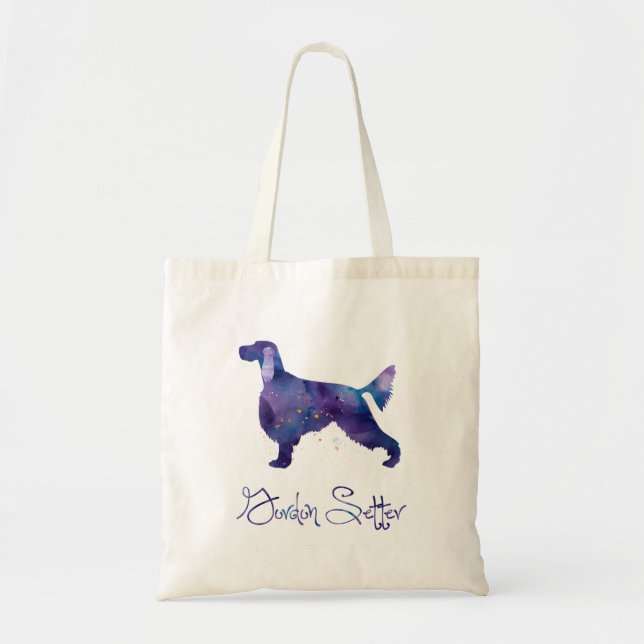Tote Bag Aquarelle Gordon Setter (Devant)