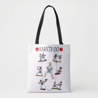 Tote Bag aquarelle illustration la diversité de karate do