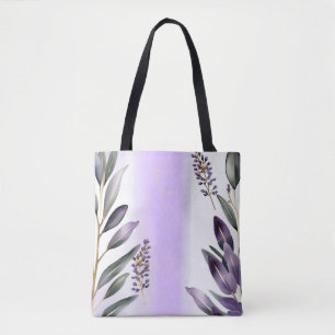 Tote Bag Aquarelle Lavande et Eucalyptus