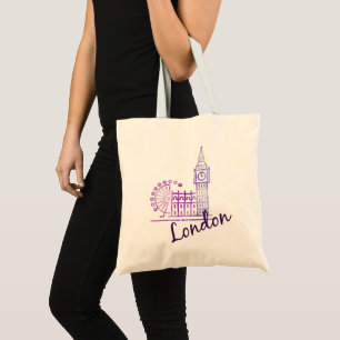 Tote Bag Aquarelle Londres, Big Ben