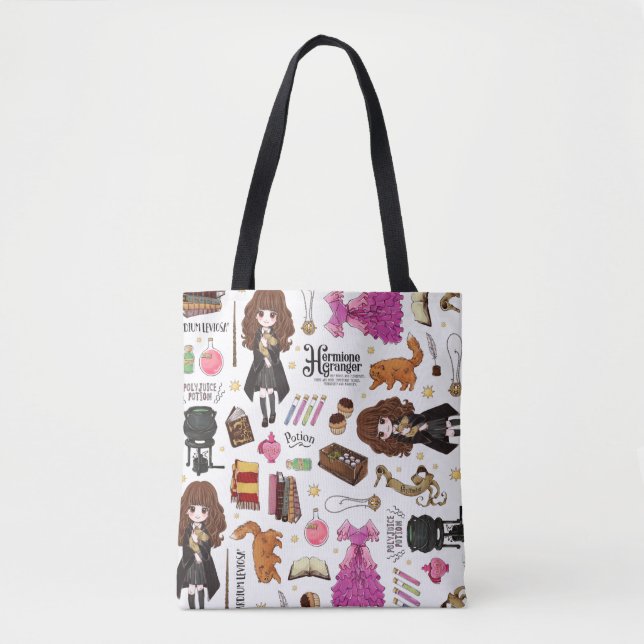 Tote Bag Aquarelle magique Hermione Granger (Devant)