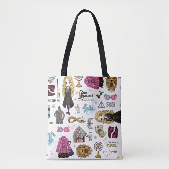 Tote Bag Aquarelle magique Luna Lovegood (Devant)