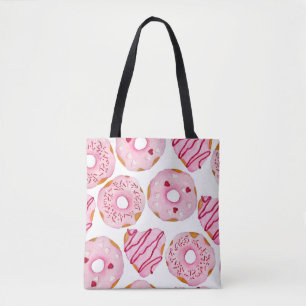 Tote Bag Aquarelle main dessinée sans couture motif avec ro