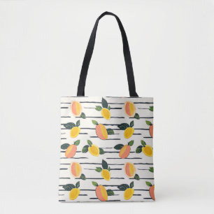 Tote Bag Aquarelle Mango Motif avec Feuilles verts (2)