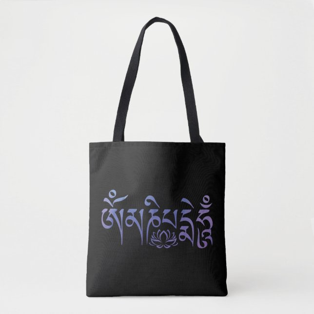 Tote Bag Aquarelle mantra violet (Devant)