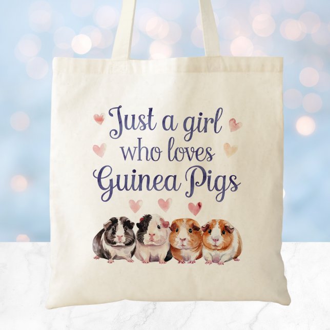 Tote Bag Aquarelle mignonne Cochon de Guinée (Créateur téléchargé)