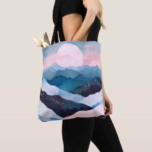 Tote Bag Aquarelle minimaliste Whimsical Gold Mountain