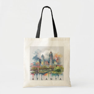 Tote Bag Aquarelle moderne Atlanta Georgia stylisée