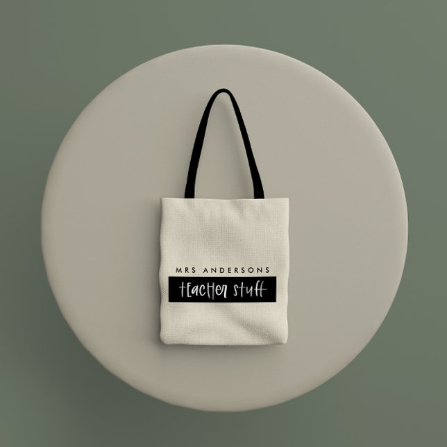 Tote Bag Aquarelle moderne petit budget enseignant cadeau f (Créateur téléchargé)