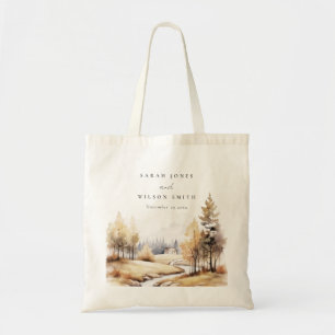 Tote Bag Aquarelle Muet Automne Mariage paysage Automne