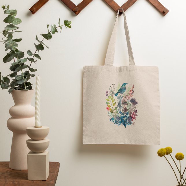 Tote Bag Aquarelle Nature Folk Illustrations (Créateur téléchargé)