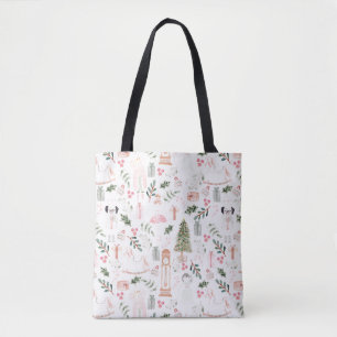 Tote Bag Aquarelle Nutcracker Holiday