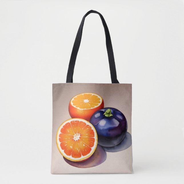 Tote Bag Aquarelle orange (Devant)
