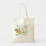 Tote Bag Aquarelle Orchidées blanches et Kumquats Bridesmai<br><div class="desc">Le sac fourre-tout parfait pour les mariages d'été. Il présente un bouquet floral aquarelle d'orchidées blanches,  de kumquats et de verdure. Personnalisez en ajoutant des noms. Ce sac fourre-tout d'orchidées blanches sera parfait comme cadeau personnalisé.</div>