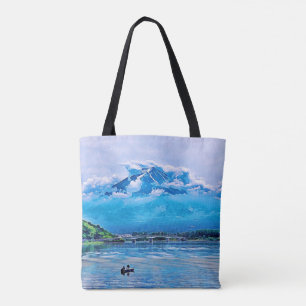 Tote Bag Aquarelle paisible Design d'art japonais