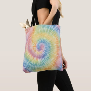 Tote Bag Aquarelle Pastel Rainbow Tie Dye