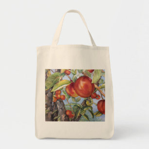 Tote Bag Aquarelle Peach Tree Orchard T-shirt Fruit