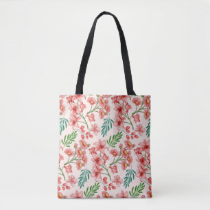 Tote Bag Aquarelle peinte à la main Motif floral-54098