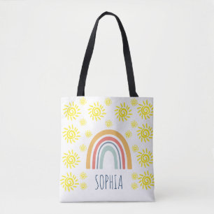 Tote Bag Aquarelle personnalisée Bohème fantaisiste Arc-en-