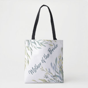 Tote Bag Aquarelle personnalisée Verdure Mère de la mariée