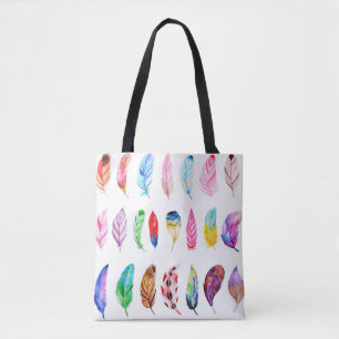 Tote Bag Aquarelle Plumes : Belle Collection Vintage.