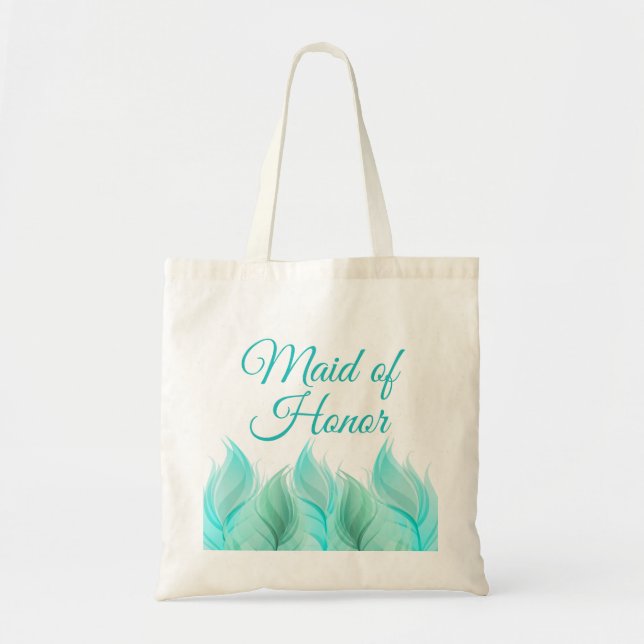 Tote Bag Aquarelle Plumes Maid of Honor Mariage (Devant)