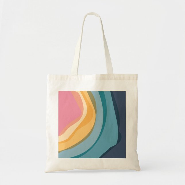 Tote Bag Aquarelle rose Abstraite moderne (Devant)