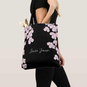 Tote Bag Aquarelle rose cerisier fleurs florales élégant