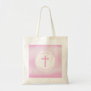 Tote Bag Aquarelle rose de communion