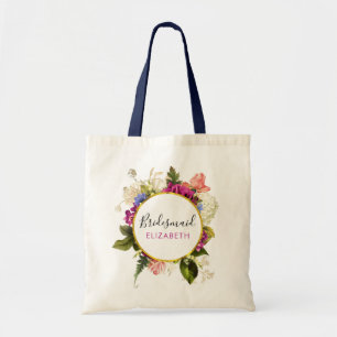 Tote Bag Aquarelle rose moderne Bouquet floral
