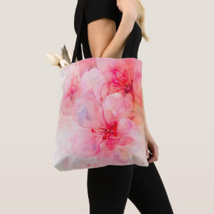 Tote Bag Aquarelle rose Pétale Élégance