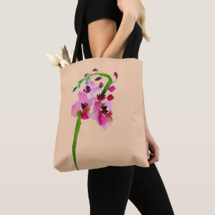 Tote Bag Aquarelle rose Verbascum