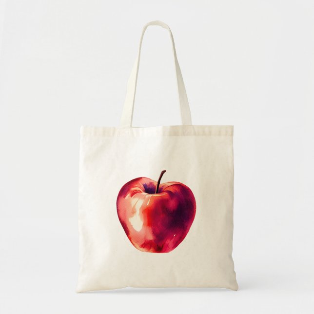 Tote Bag Aquarelle Rouge (Devant)