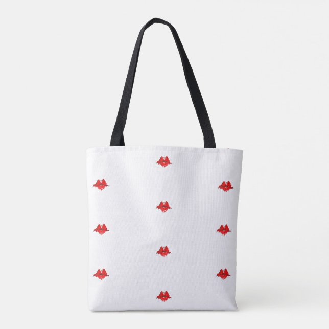 Tote Bag Aquarelle rouge lèvres (Dos)