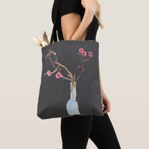 Tote Bag Aquarelle sakura fleurs de cerisier rose
