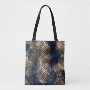 Tote Bag Aquarelle Sauvage Snakeskin Design transparent
